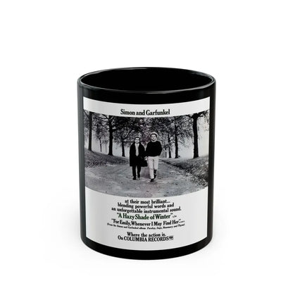 Simon and Garfunkel 1966 (Music Poster) Black Coffee Mug-11oz-Go Mug Yourself