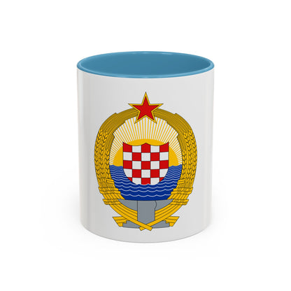 Coat of Arms of the Socialist Republic of Croatia - Accent Coffee Mug