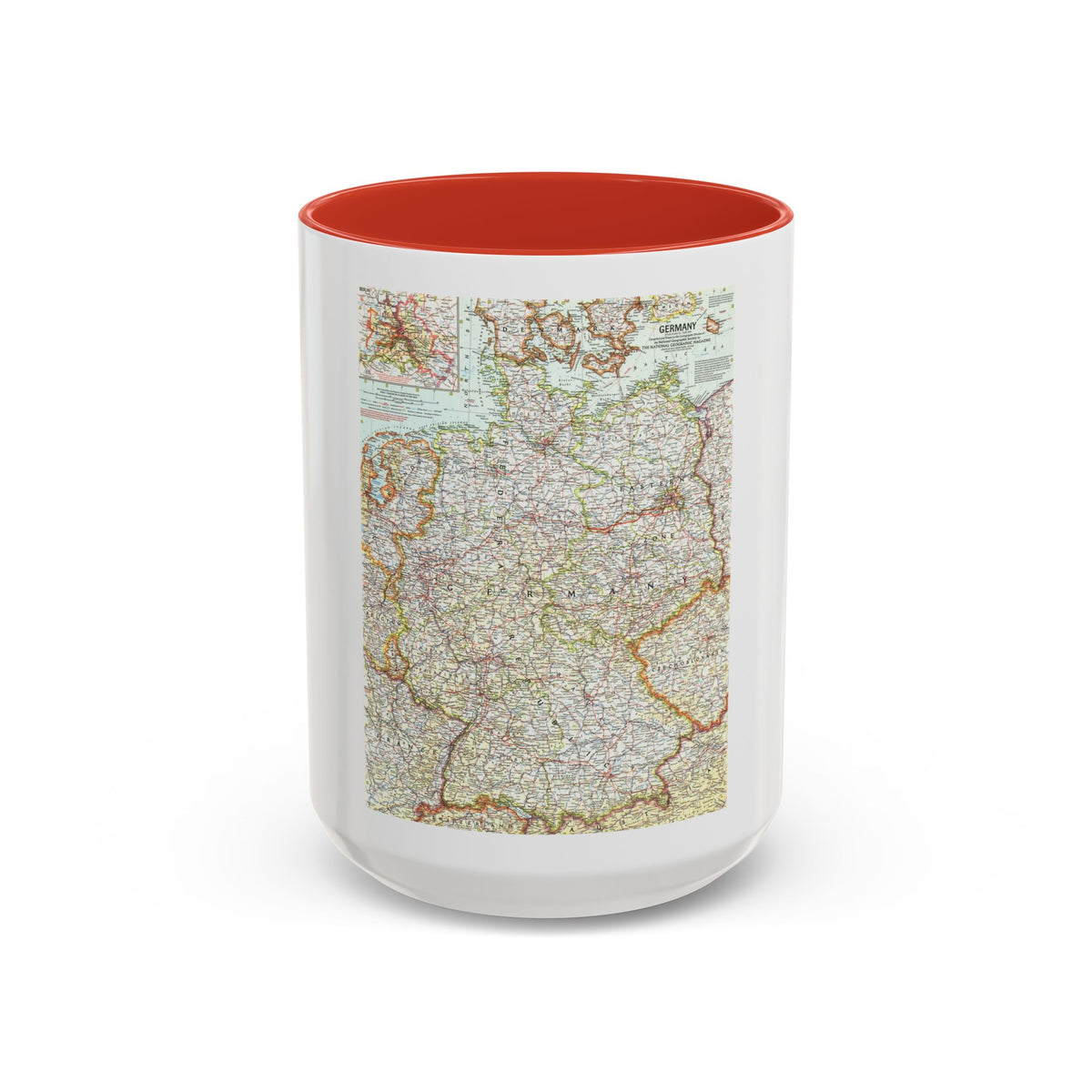 Germany (1959) (Map) Accent Coffee Mug