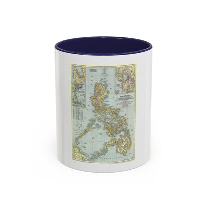 Philippines, The (1945) (Map) Accent Coffee Mug