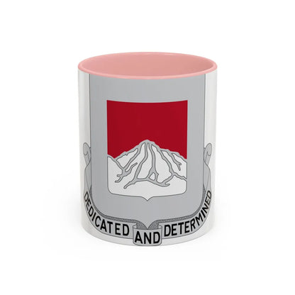 237 Engineer Battalion (U.S. Army) Accent Coffee Mug-11oz-Pink-Go Mug Yourself