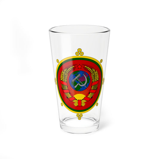 Emblem of the Tuvan Peoples Republic 1930 (Soviet Union) (Coat of Arms) Pint Glass 16oz