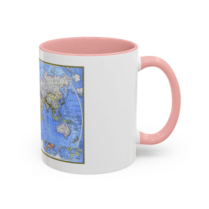 World Map - The Political World (1975) (Map) Accent Coffee Mug