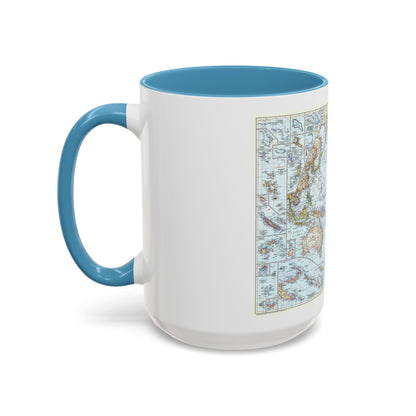 Pacific Ocean (1952) (Map) Accent Coffee Mug