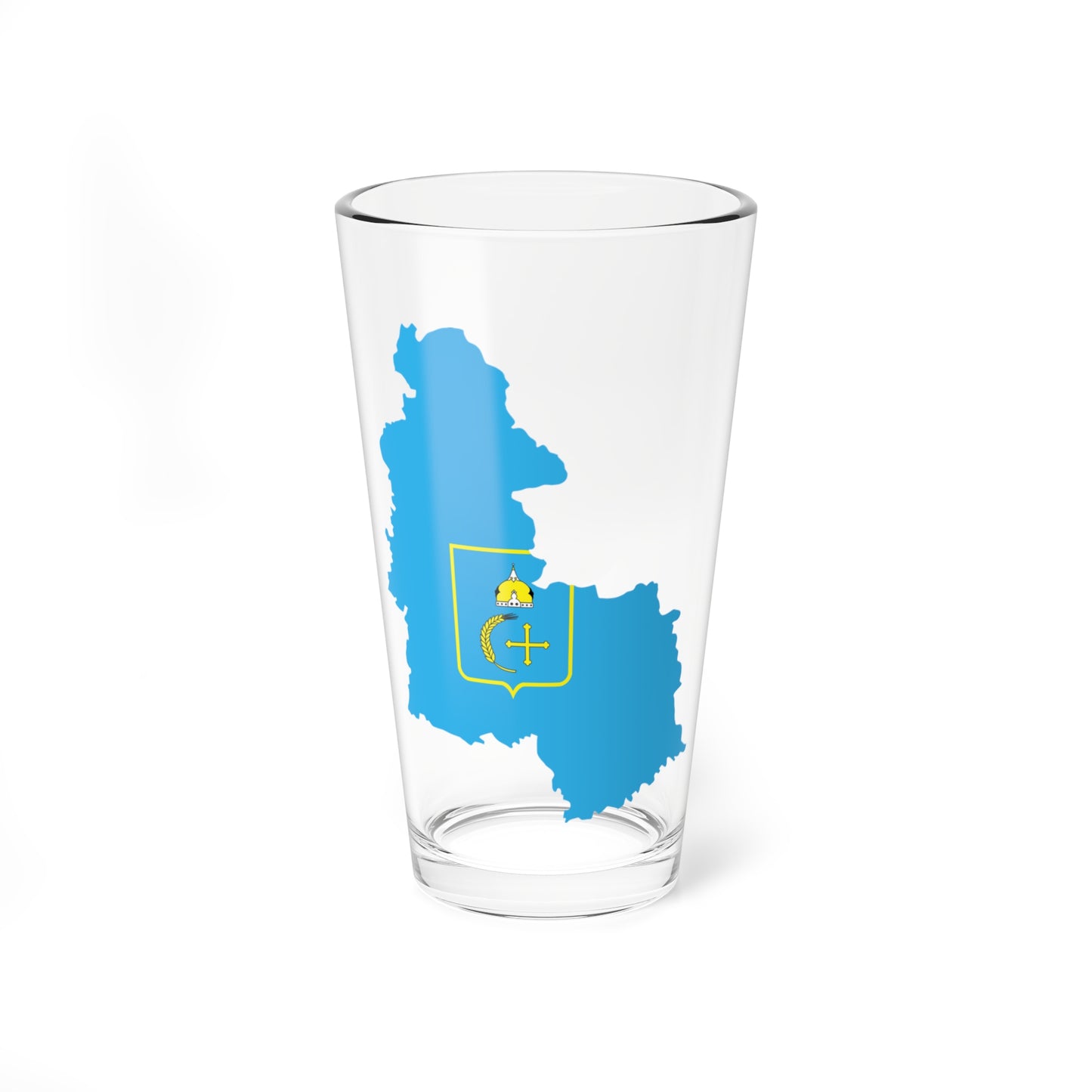 Flag-map of Sumy Oblast (Ukraine) Pint Glass 16oz