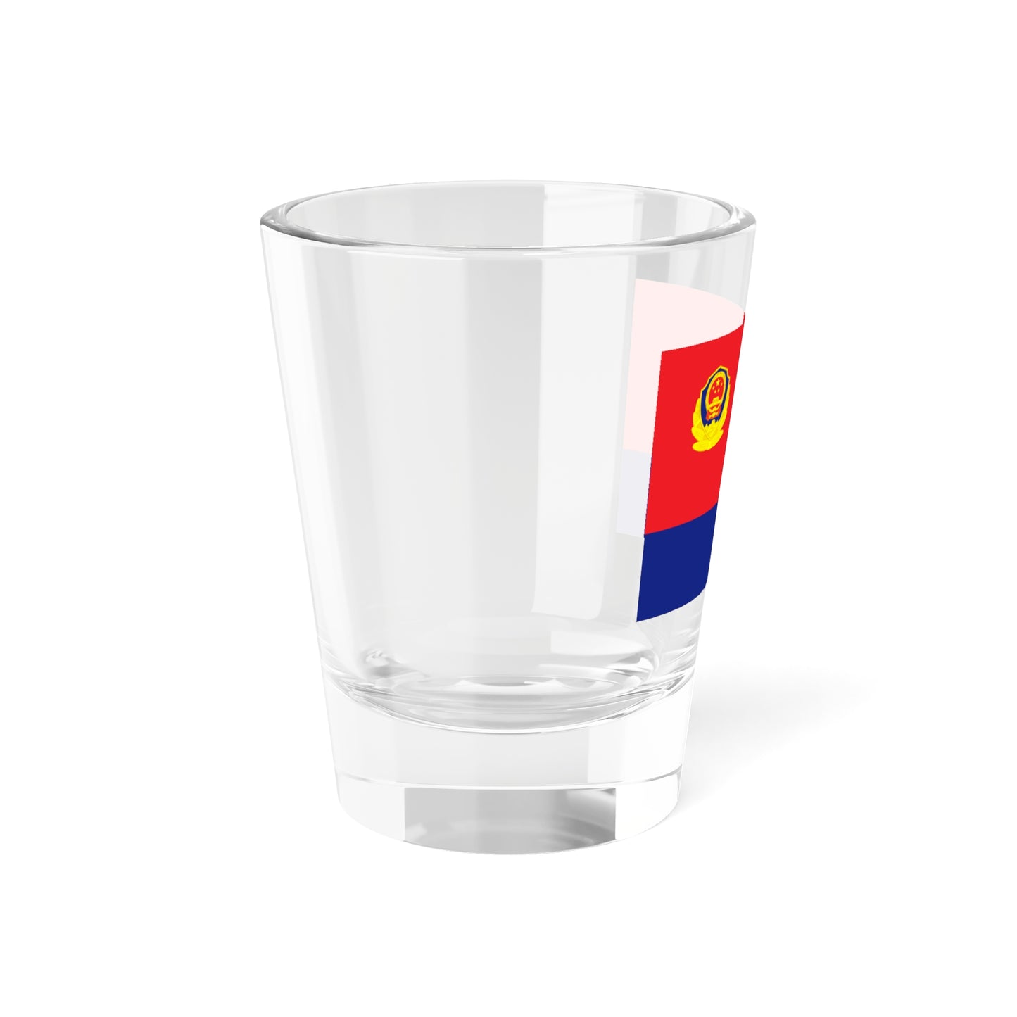 Flag of the Peoples Police of the Peoples Republic of China (China) (Coat of Arms) Shot Glass 1.5oz
