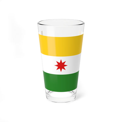 Bandera del Municipio Arzobispo Chacon (Venezuela) Pint Glass 16oz