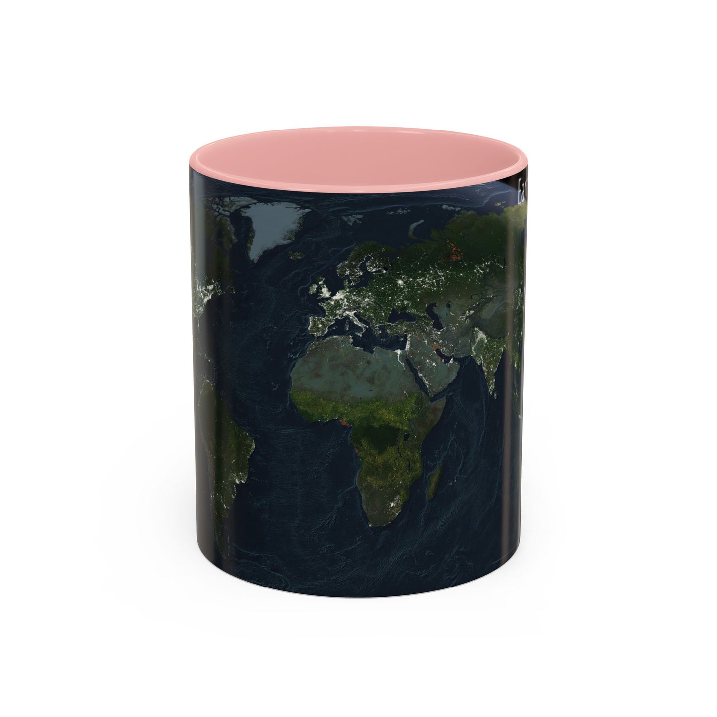 World Map - Earth at Night (2004) (Map) Accent Coffee Mug