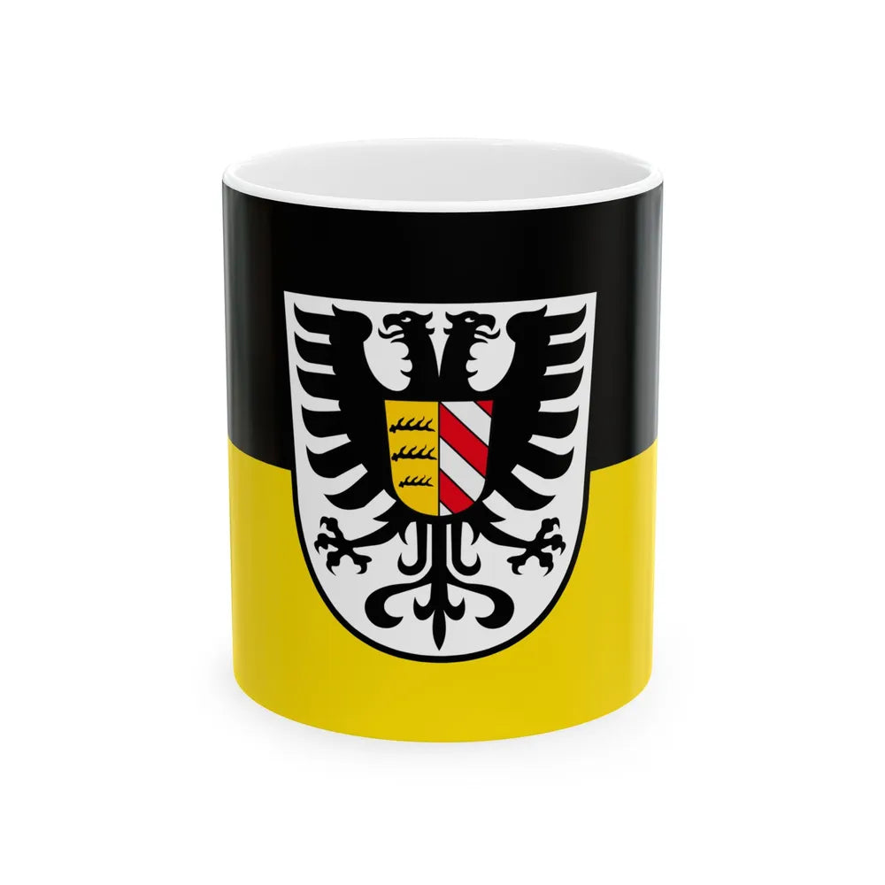 Flag of Alb Donau Kreis Germany - White Coffee Mug-11oz-Go Mug Yourself