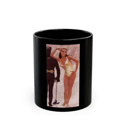 Julie Newmar #61 (Vintage Female Icon) Black Coffee Mug-11oz-Go Mug Yourself