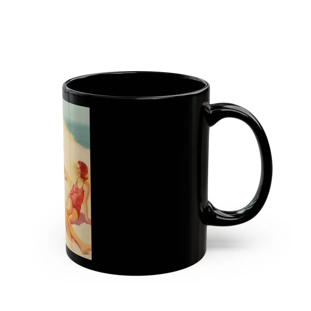 Day at the beach - Black Coffee Mug-Go Mug Yourself