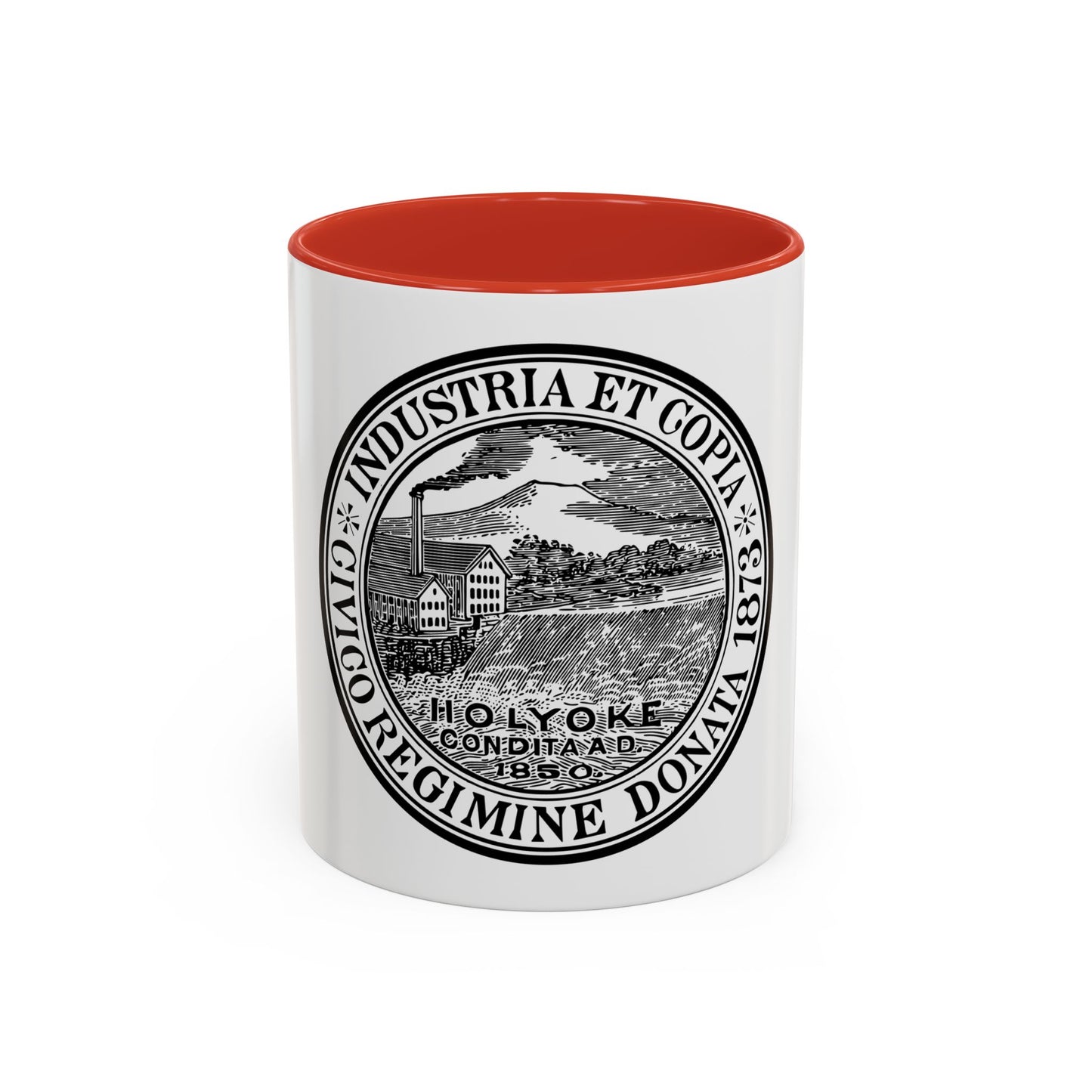 Seal of Holyoke Massachusetts - Accent Coffee Mug