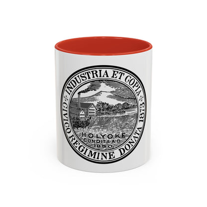 Seal of Holyoke Massachusetts - Accent Coffee Mug