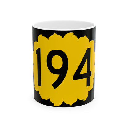 K-194 (Kansas) (Road Sign) White Coffee Mug