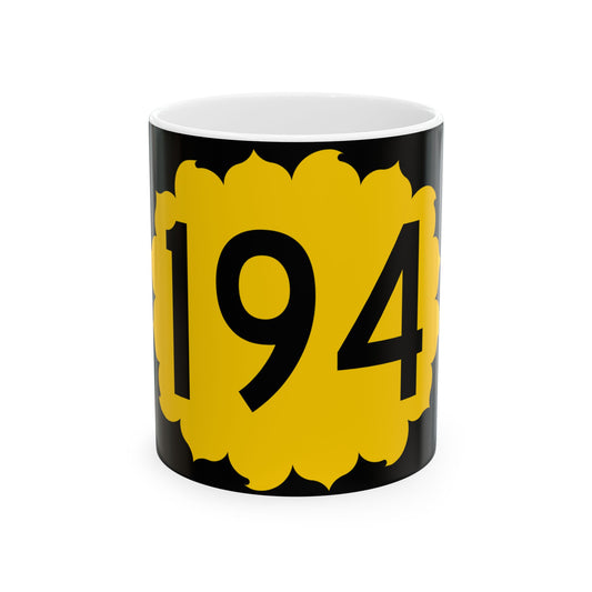 K-194 (Kansas) (Road Sign) White Coffee Mug