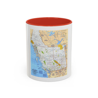 Canada - British Columbia, Alberta & Yukon (1978) (Map) Accent Coffee Mug
