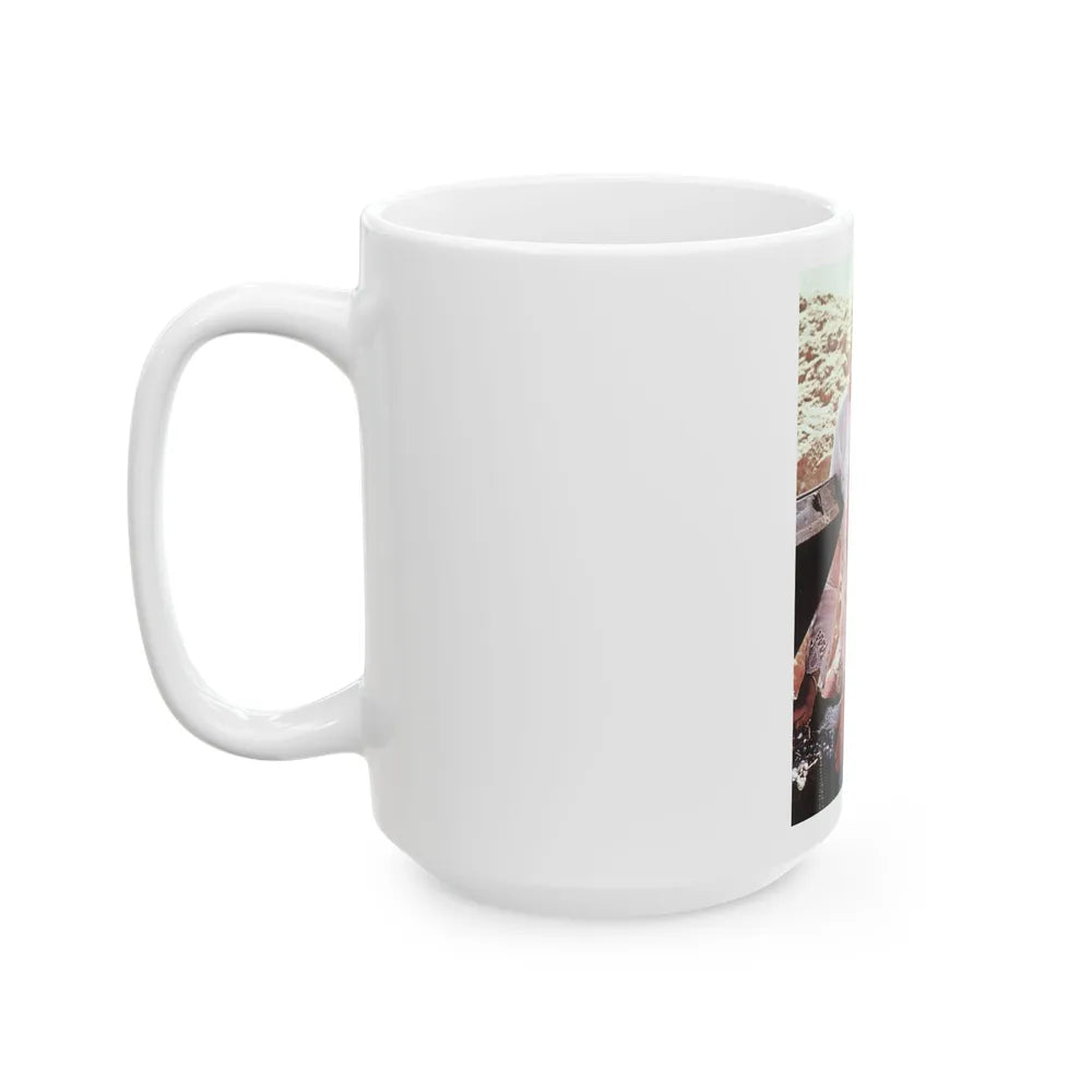 Caroline Munro #181 (Vintage Female Icon) White Coffee Mug-Go Mug Yourself