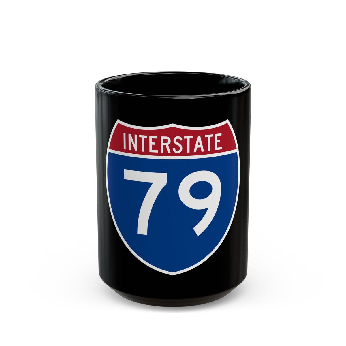 Interstate 79 (U.S. Highways) Black Coffee Mug