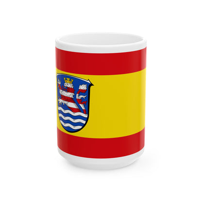 Flag of Schwalm Eder Kreis Germany - White Coffee Mug-15oz-Go Mug Yourself