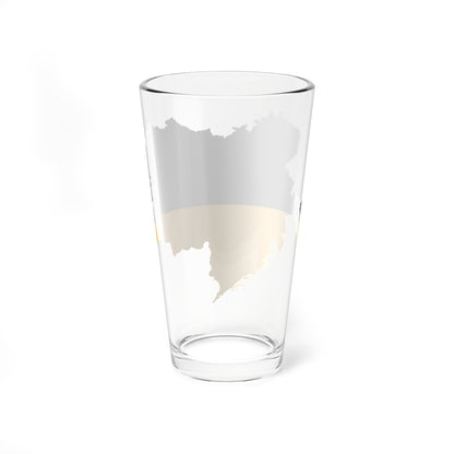 Flag map of the Austro-Hungarian Empire habsburg flag (Hungary) Pint Glass 16oz
