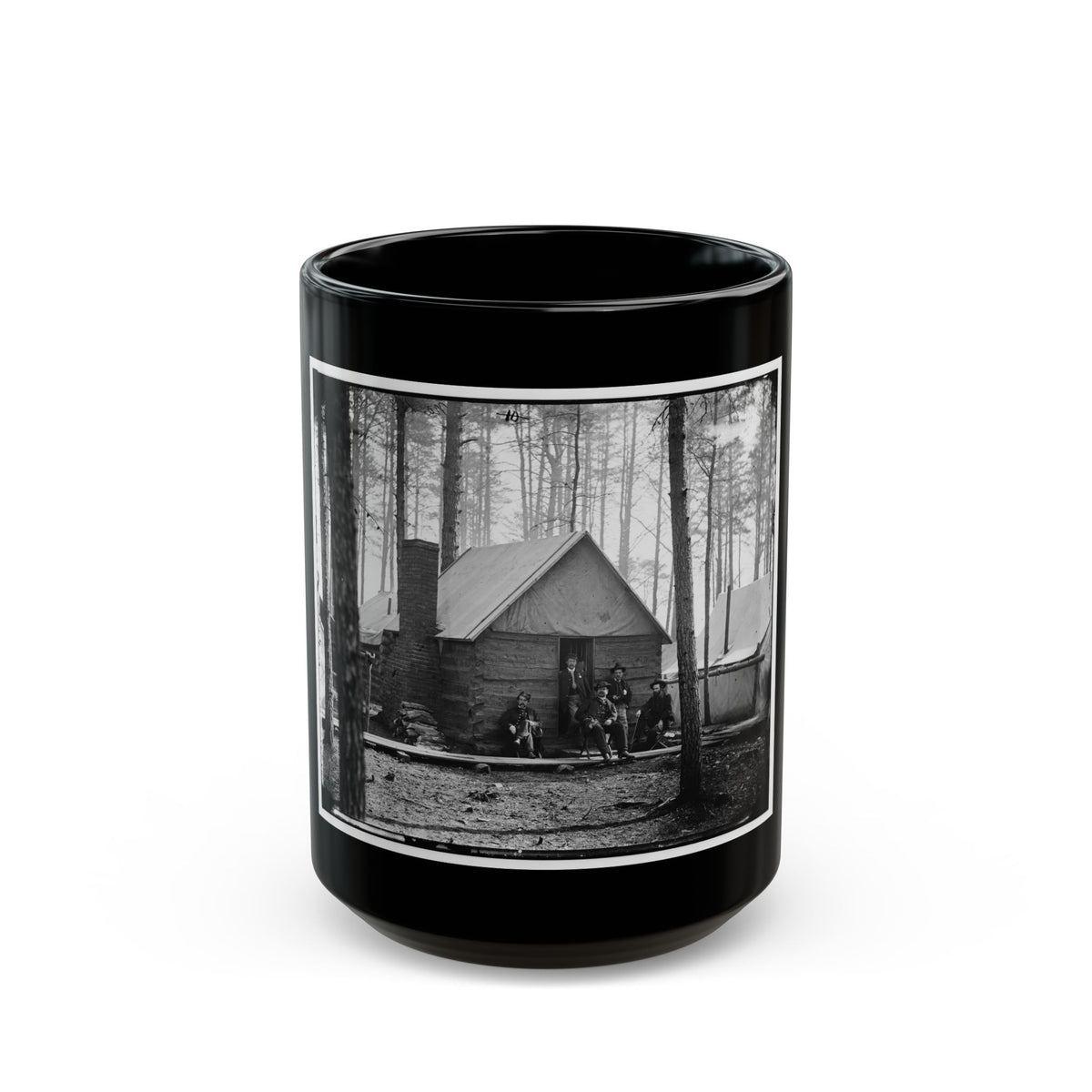 Brandy Station, Virginia. Officer's Winter Quarters Headquarters Army Of The Potomac (U.S. Civil War) Black Coffee Mug