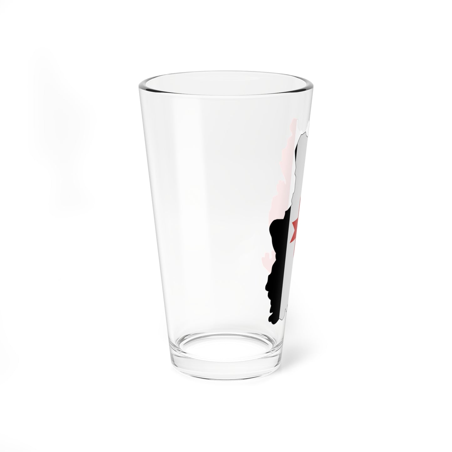Flag-map of Udmurtia (Russia) Pint Glass 16oz