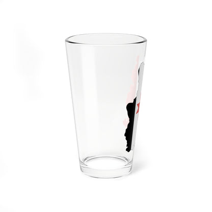 Flag-map of Udmurtia (Russia) Pint Glass 16oz