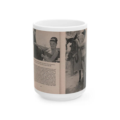 Sheree North #168 - Pages 42 & 43 from 66 PHOTOGRAPHS OF Sheree NORTH U.K. Pocket Mag. (Vintage Female Icon) White Coffee Mug-15oz-Go Mug Yourself