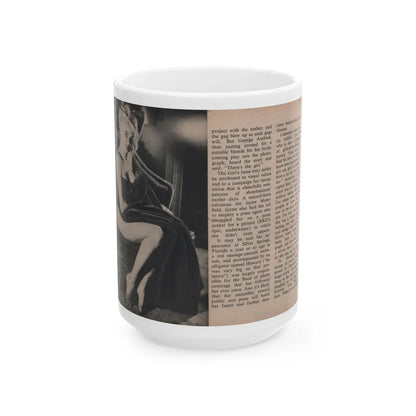 Jayne Mansfield #289 - JAYNE Pocket Magazine Pages 22 & 23 (Vintage Female Icon) White Coffee Mug-15oz-Go Mug Yourself