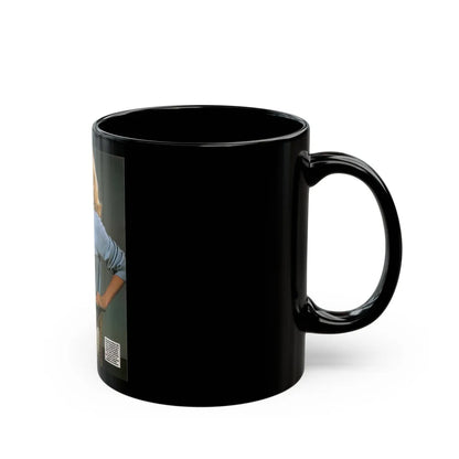 Eve Meyer #50 (Vintage Female Icon) Black Coffee Mug-Go Mug Yourself