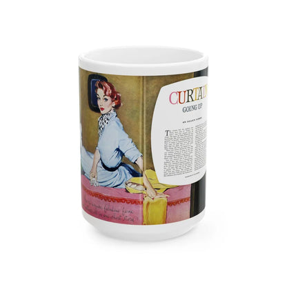 Curtain Going Up, Good Housekeeping, May 1953 - White Coffee Mug-15oz-Go Mug Yourself