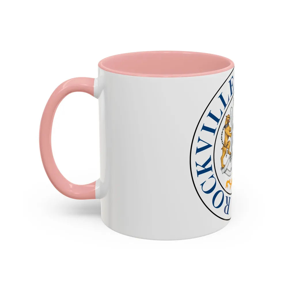 Seal of Rockville Maryland - Accent Coffee Mug-Go Mug Yourself