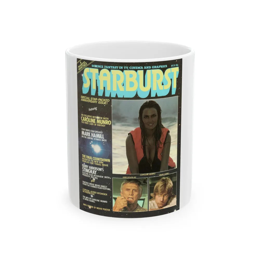 Caroline Munro #365 - Starbust Mag. #24 August '80 (Vintage Female Icon) White Coffee Mug-11oz-Go Mug Yourself