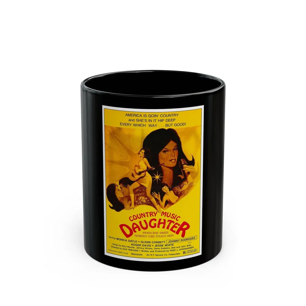 COUNTRY MUSIC DAUGHTER (NASHVILLE GIRL) 1976 Movie Poster - Black Coffee Mug-11oz-Go Mug Yourself