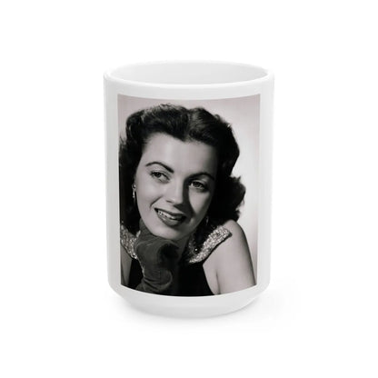 Faith Domergue #64 1 (Vintage Female Icon) White Coffee Mug-15oz-Go Mug Yourself