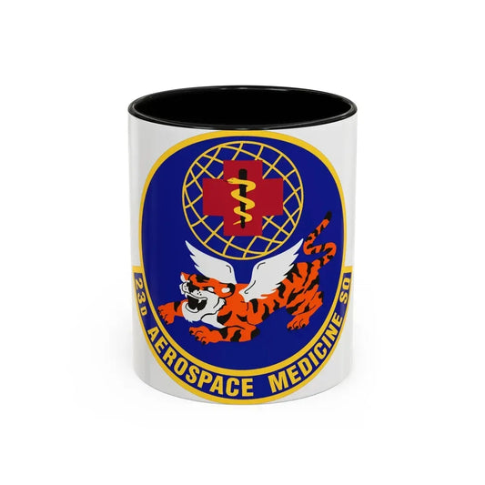 23d Aerospace Medicine Squadron (U.S. Air Force) Accent Coffee Mug 11oz Black - Go Mug Yourself