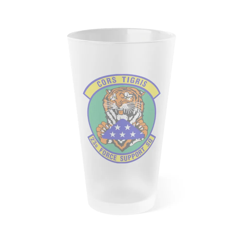 23d Force Support Squadron (U.S. Air Force) Frosted Pint Glass 16oz-Go Mug Yourself