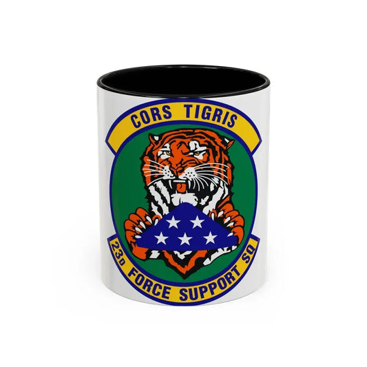 23d Force Support Squadron (U.S. Air Force) Accent Coffee Mug 11oz Black - Go Mug Yourself