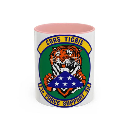 23d Force Support Squadron (U.S. Air Force) Accent Coffee Mug 11oz Pink - Go Mug Yourself