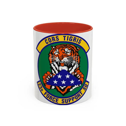 23d Force Support Squadron (U.S. Air Force) Accent Coffee Mug 11oz Red - Go Mug Yourself