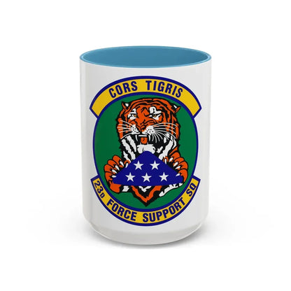 23d Force Support Squadron (U.S. Air Force) Accent Coffee Mug 15oz Light Blue - Go Mug Yourself