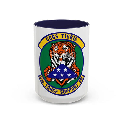 23d Force Support Squadron (U.S. Air Force) Accent Coffee Mug 15oz Navy - Go Mug Yourself