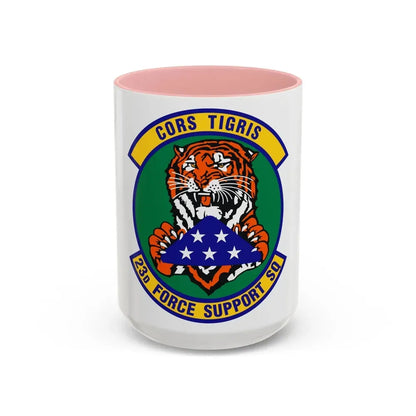 23d Force Support Squadron (U.S. Air Force) Accent Coffee Mug 15oz Pink - Go Mug Yourself