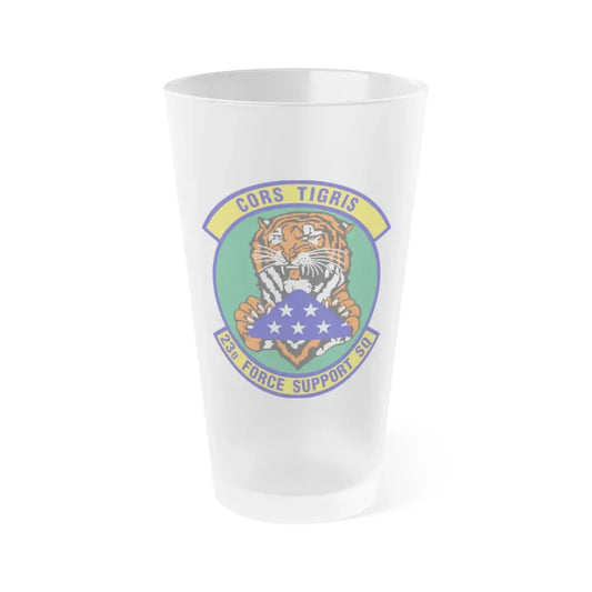 23d Force Support Squadron (U.S. Air Force) Frosted Pint Glass 16oz Default Title - Go Mug Yourself