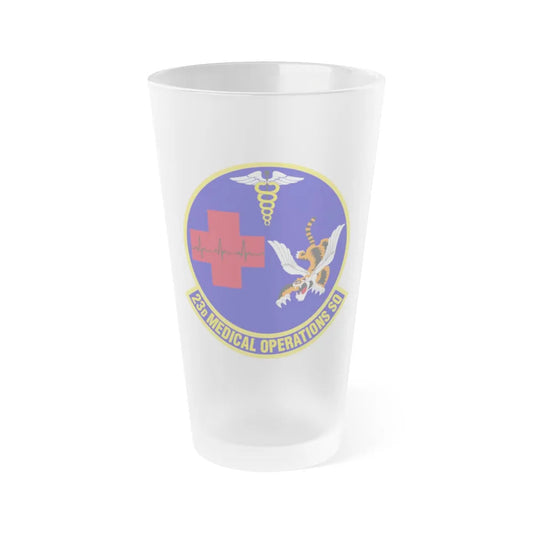 23d Medical Operations Squadron (U.S. Air Force) Frosted Pint Glass 16oz-16oz-Frosted-Go Mug Yourself