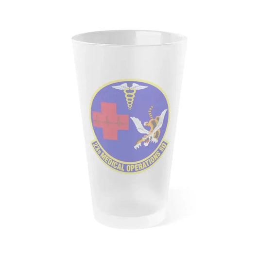 23d Medical Operations Squadron (U.S. Air Force) Frosted Pint Glass 16oz 16oz Frosted - Go Mug Yourself