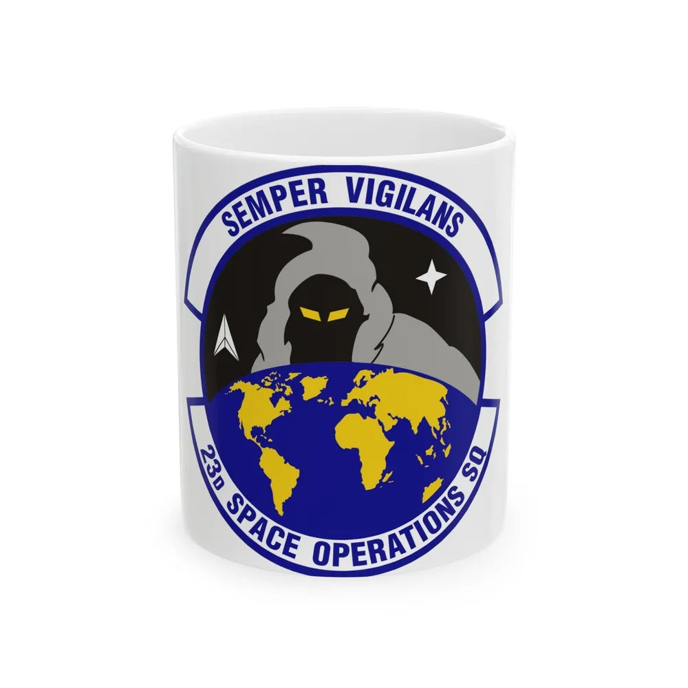 23d Space Operations Squadron (U.S. Air Force) White Coffee Mug-11oz-Go Mug Yourself