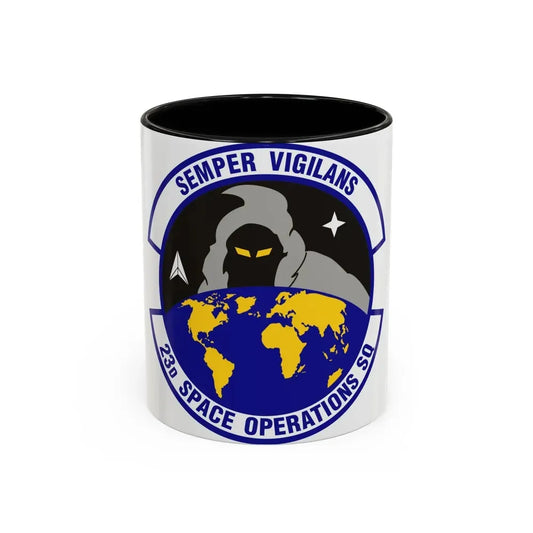 23d Space Operations Squadron (U.S. Air Force) Accent Coffee Mug 11oz Black - Go Mug Yourself