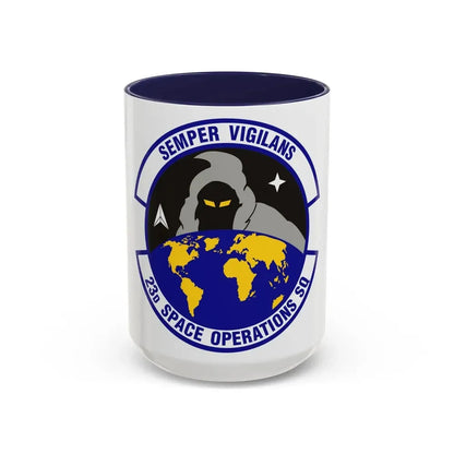 23d Space Operations Squadron (U.S. Air Force) Accent Coffee Mug 15oz Navy - Go Mug Yourself