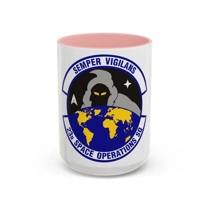 23d Space Operations Squadron (U.S. Air Force) Accent Coffee Mug 15oz Pink - Go Mug Yourself